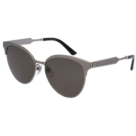 gucci gg0074s 005 silver|GUCCI Round Metal GG0074S Sunglasses Silver .